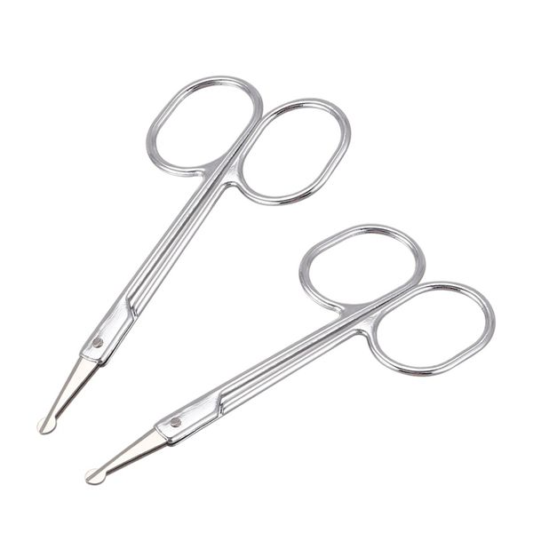 

round tip eyebrow nose hair trimming trimmer scissors 2 pcs