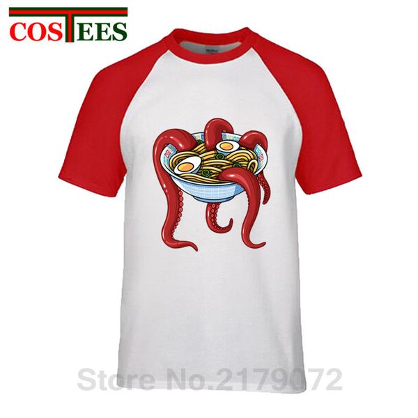 

japanese food anime walker ramen t shirt men cartoon walking ocs ramen t-shirts gift tees for foodie manga sushi tshirt