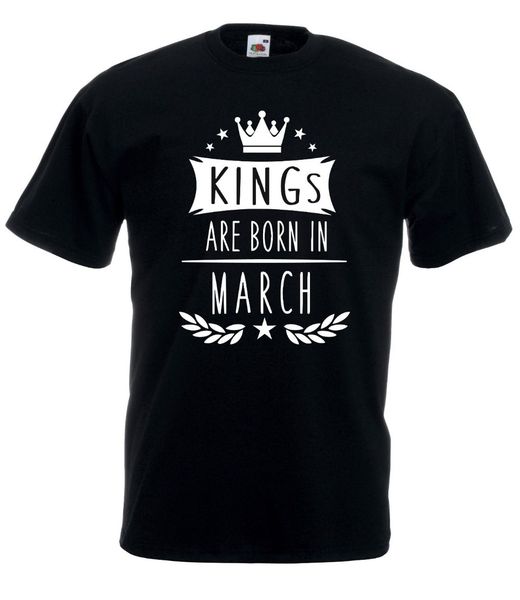 

2019 new high quality tee футболка king «s рождаются в марте летом хлопковой футболке