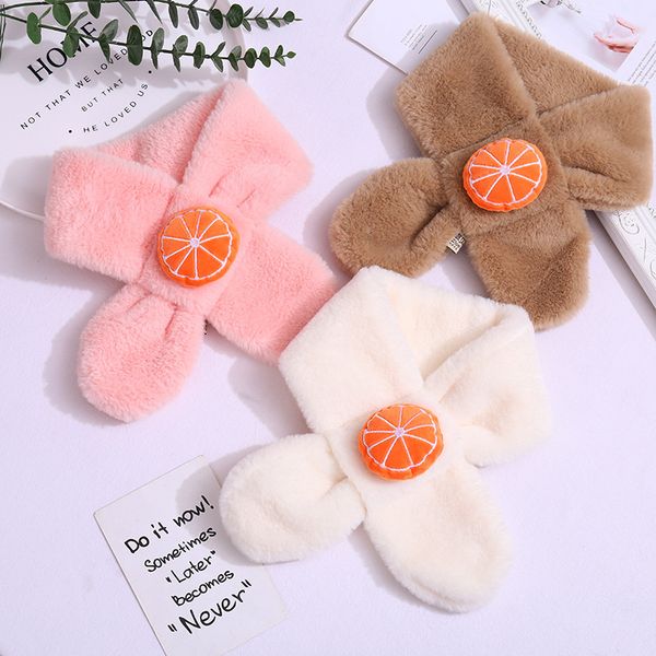 

осень зима мультфильм оранжевого мило детского шарф плюш теплота cross мальчики детская весь матч soft удобный шарф c19, Blue;gray