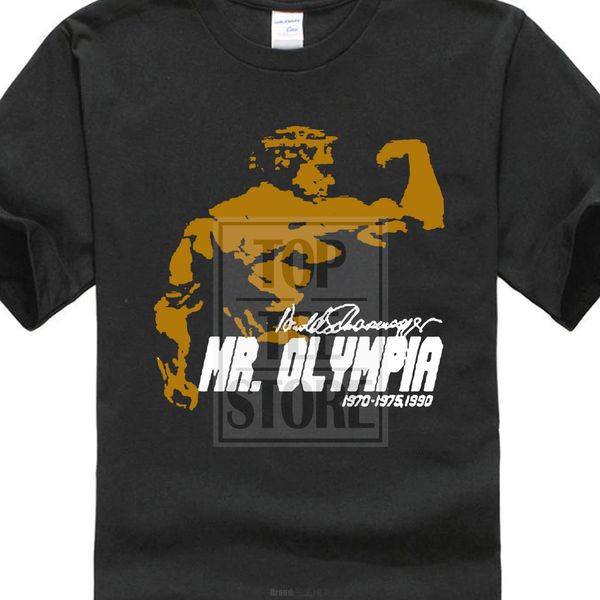 

2017 new casual t shirt tee short arnold schwarzenegger mr. olympia body building champ design customize printed