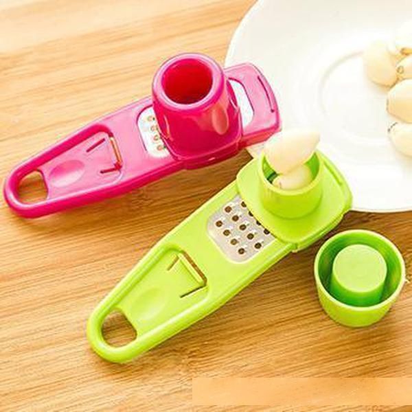 

candy color kitchen accessories plastic ginger garlic grinding tool magic silicone peeler slicer cutter grater planer, Silver