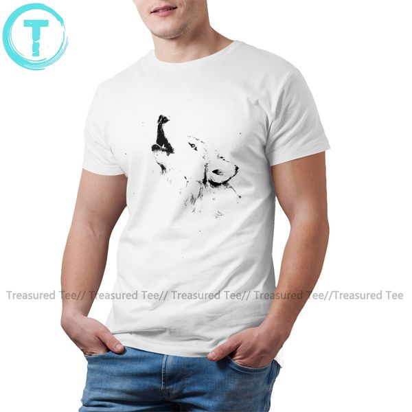 

howling wolf футболка wolf howling акварели t-shirt 100 процентов хлопка негабаритные tee shirt fun повседневный tshirt