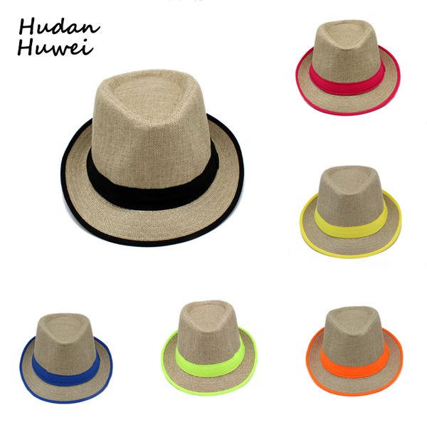 

wide brim hats canvas jazz hat cap black band casual panama fedoras outdoor beach travel sunhat headgear jbros chapeau for men women gh-21, Blue;gray