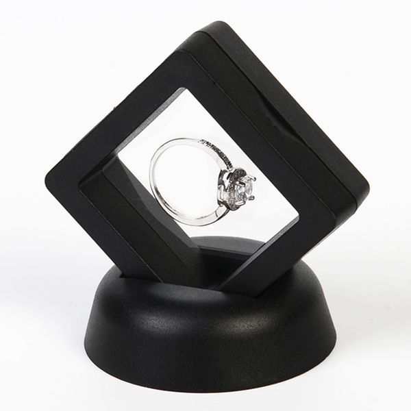 

10pcs display box 3d jewelry protection transparent holder storage case