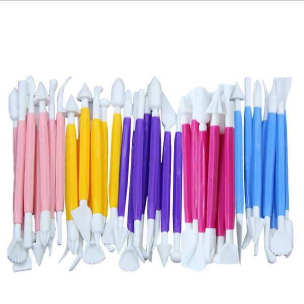 50sets 8 Teile/satz Messer Gravur Werkzeuge Fondant Gravierten Stift Paste Blume Kuchen Form Backen Keks Fondant DIY Werkzeug Dekoration