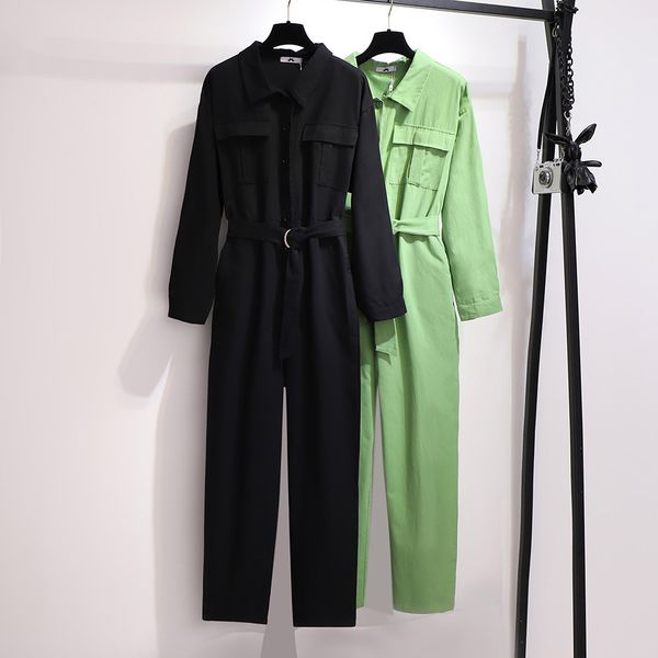 

2020 Autumn New Women's One-piece Tooling Suit Fashion High Quality Large Size Women's Loose and Thin Temperament Casual Jumpsuit