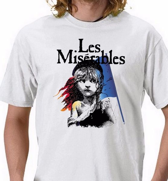

2020 men t shirts les miserables t shirt long sleeve novel french france flag book logo tee shirts