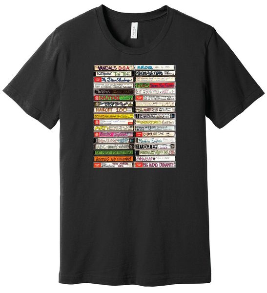 

80a new wave cassette tapes - mix tapes 1 - 100% ringspun cotton t-shirt
