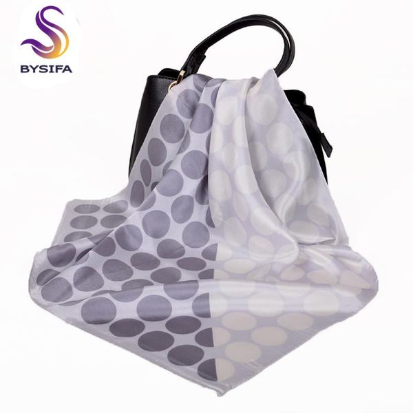 

scarves 2021 grey blue small square fashion round circle design men women 100% pure silk scarf neck bag accessories, Blue;gray