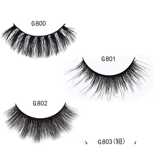

false eyelashes 100% mink 3d natural thick eye makeup tool 5 pairs
