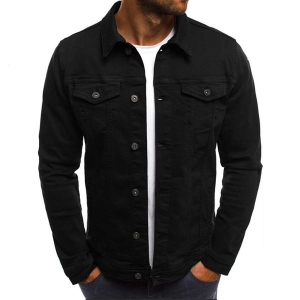 

2020 mens denim jacket fashion new wild cool tide mens casual long-sleeved distressed denim jacket, Black;brown