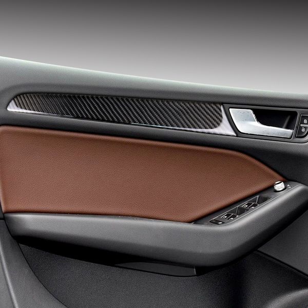 

carbon fiber car interior copilot dashboard panel decal strip for audi a4 b8