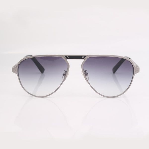 

sunglasses silver metal frame women and men fashion gradient grey lens eye wear, White;black