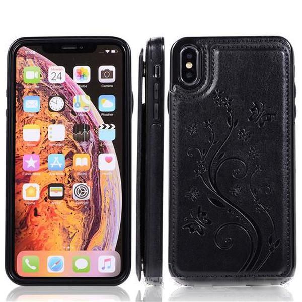 

3d printed bag for iphone 6 6s plus leather case for iphone 11 pro xs max xr x 7 8 plus flip wallet card holder protection cover