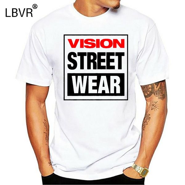 

tshirt men vintage skate t shirt visione tee street wear shirt retro round neck cool mans t-shirt