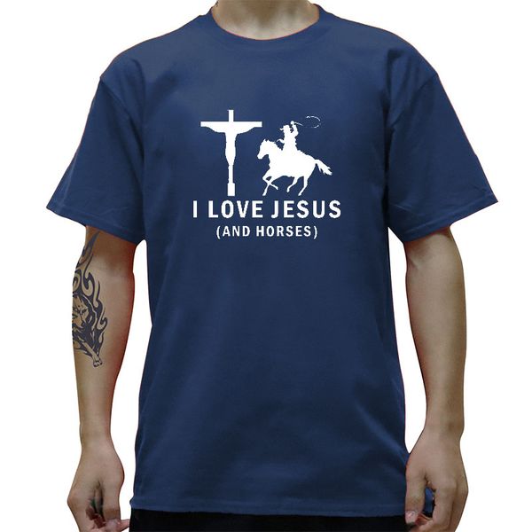 

horse riding i love jesus and horses funny graphic t-shirt mens summer style fashion short sleeves oversized streetwear t shirts