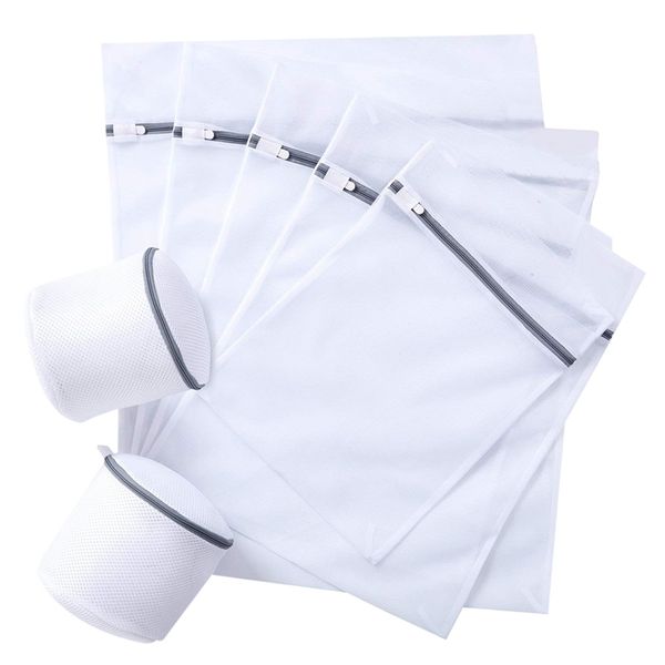 

laundry bags net, bag, for washing machine, durable with zipper delicate washer, dryer, bras (