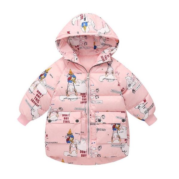 

boys jacket 2020 autumn winter jacket for girls coat kids warm cartoon hooded outerwear coat for girls clothes children jacket, Blue;gray