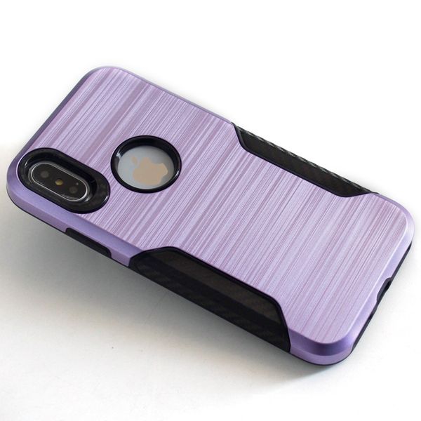 

for lg aristo 2 x210 metropcs hybrid armor case brushed carbon fiber shockproof phone case cover for iphone x 6 7 8 plus