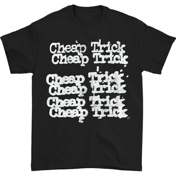 

cheap trick мужская штабелях логотип черный топы tee футболка черная футболка на заказ трафаретной печати