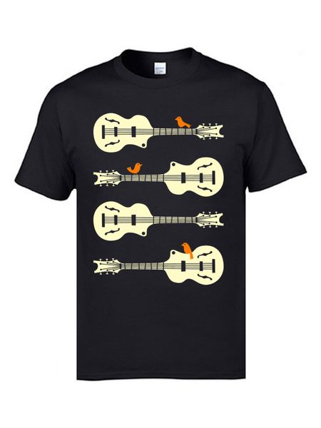 

university college t shirts birds on guitar strings electronic music men tshirts spring summer t shirts cotton