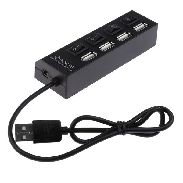 

slim 4port usb 2.0 hub high portable compact adapter for laptop