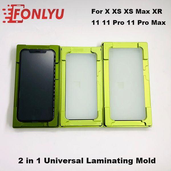 

2 in 1 universal laminating mold for 11 xr xs max oca glass lcd touch screen alignment mould glue location rubber mat