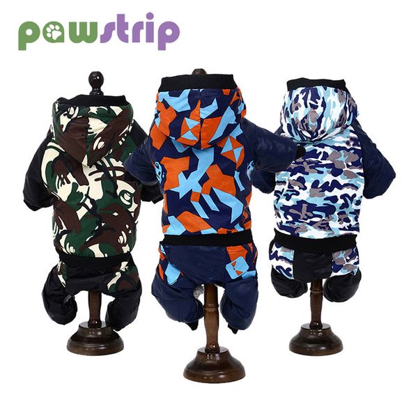 

dog apparel winter pet jumpsuit thicken warm dogs coat casual camo hoodie jacket for small cat plus plush puppy chihuahua