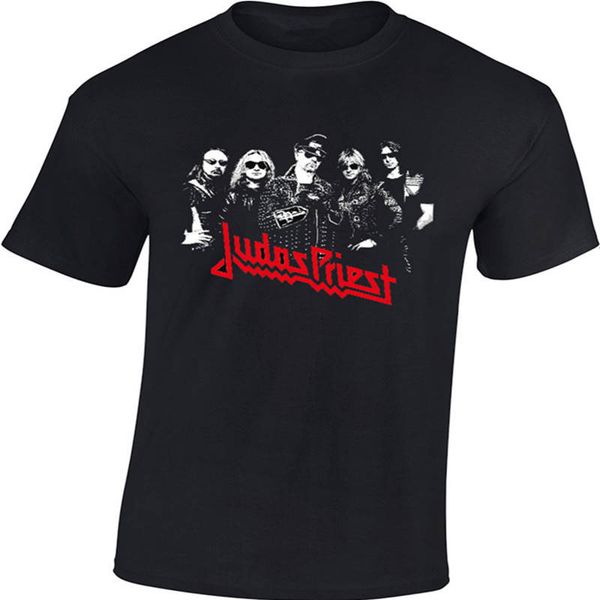 

sleeves cotton fashion t shirt men's judas priest rock crew neck cotton short sleeve t-shirts tee