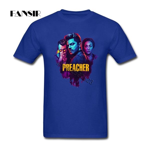 

мужчины футболка прохладный пользовательские хлопка с коротким рукавом футболки человек фильма проповедника взрослых одежда tops