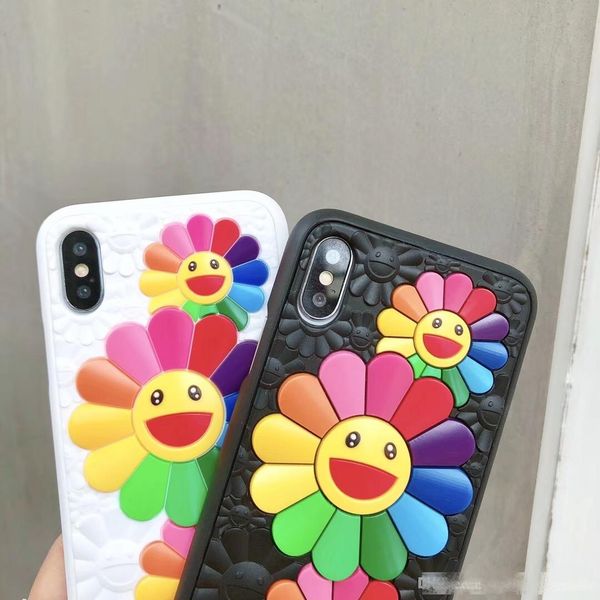 

1pcs for iphone 8 phone case silicone sun flower phone case for iphone 6/7/x