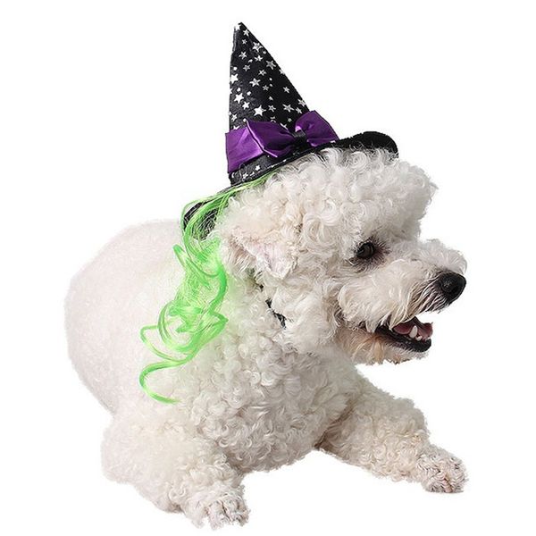 

хэллоуин pet cat wizard hat, witch cap с star / паутина декора, партии костюма