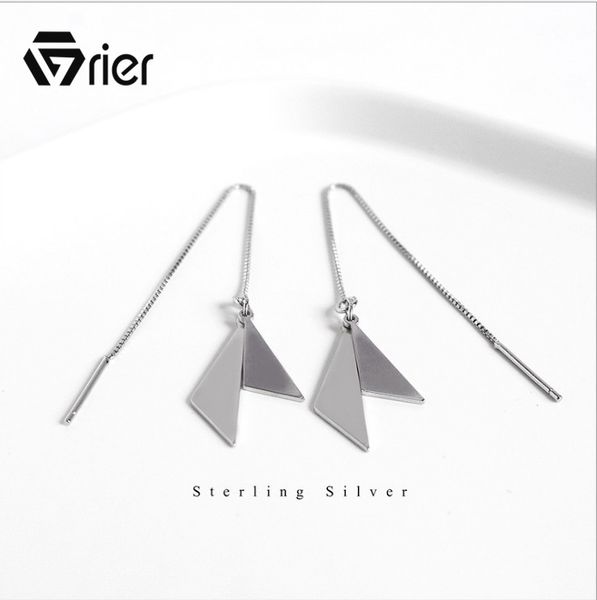 

grier s925 sterling silver ear line for women luxury jewelry ins mirror earrings birthday gift