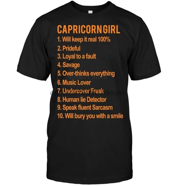 

brand capricorn girl will keep it real 100% 2020 summer menshort sleeve t-shirt