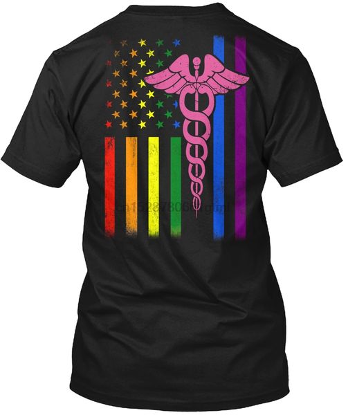 

men t shirt nurse rainbow lgbt flag pride shirt women t-shirt