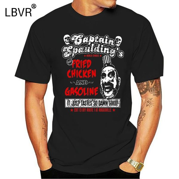 

funny t shirts captain spauldings fried chicken and gasoline premium t-shirt men's cotton casual t shirts