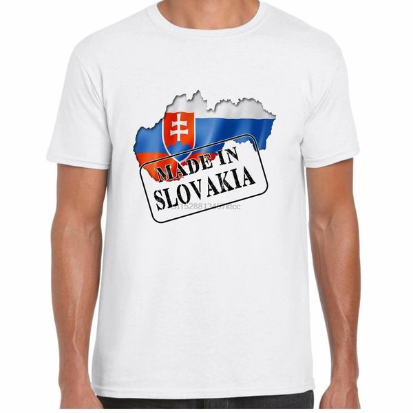 

made in slovakia - flag and map - mens t shirt - country gift tee
