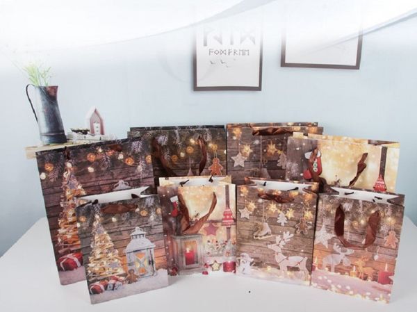 

2020 new christmas gift bag clothing shopping bag length 30cm height 41.5cm width 12cm