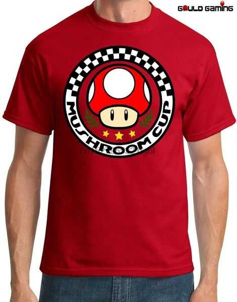 

mario kart mushroom cup t shirt cotton funny luigi switch retro new