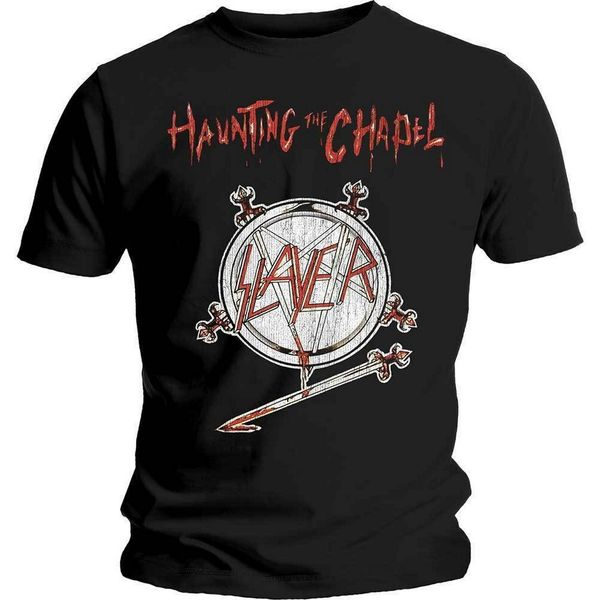 

slayer haunting the chapel s m l xl xxl thrash metal t-shirt официальный tshirt новый 11 цветов 8 размеры футболочку