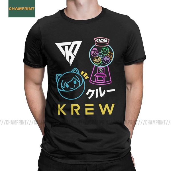 

funneh cute cartoon t shirt men's 100% cotton vintage t-shirts the krew girl frenzy cake youtube game tees short sleeve clothes