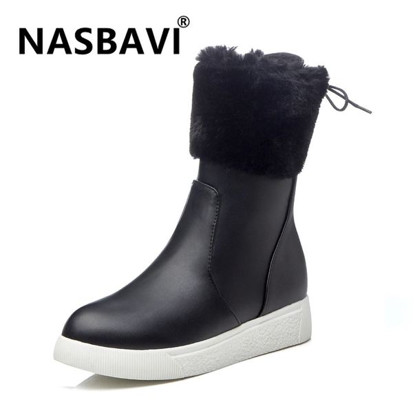 

2020 new women selling fashion winter shoes warm fur ladies boots flat heel black platform ankle boots