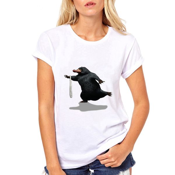 

fantastic beasts niffler t shirt romantic woman white camisetas cool mujer female casual tshirt t-shirt
