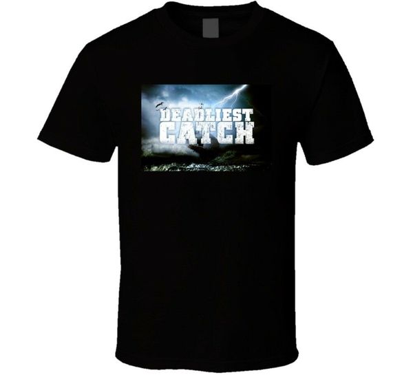 

deadlies catch logo tv series black t shirt