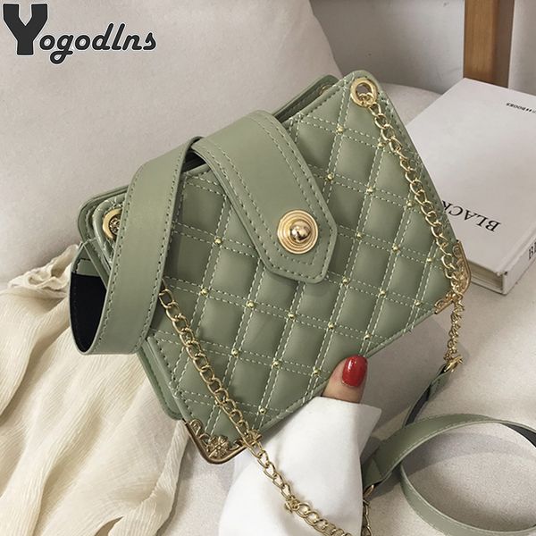 

new fashion diamond lattice design shoulder bag girl's chain purse handbag mini pu leather messenger crossbody bag ladies totes
