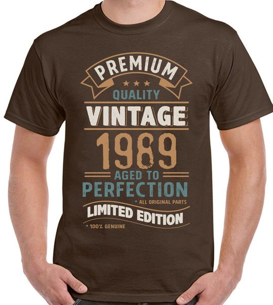 

урожай год 1989 - limited edition 30th день рождения мужчина t-shirt 30-летняя новая 2019 мода печать с коротким рукавом на заказ тенниски