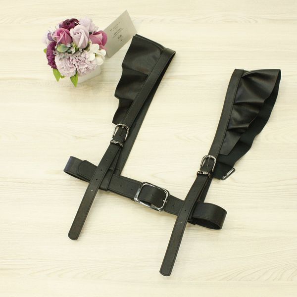 

kasure pu leather women fashion faux leather waist belt steampunk underbust corset, Black;brown