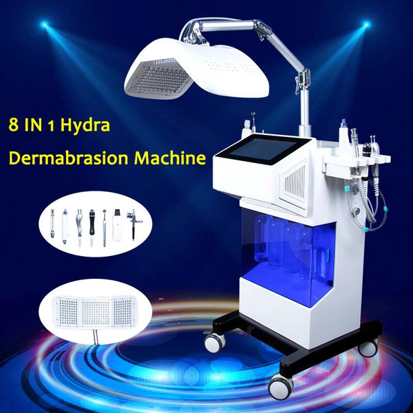 

8 in 1 ultrasonic skin scrubber pn microdermabrasion sprayer cooling beauty equipment for home use