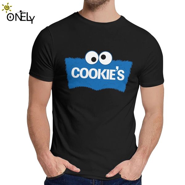 

cookie t-shirt classic round neck fashion streetwear man cookie monster pure cotton plus size t shirt